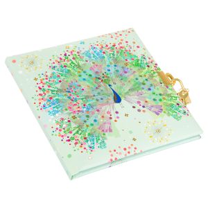 Summer Peacock Lockable Journal