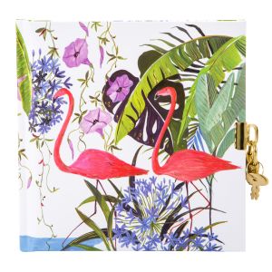 Tropical Flamingo Lockable Journal