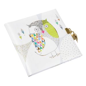 Doodle Owl Lockable Journal