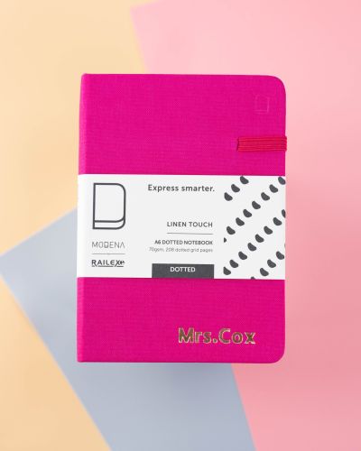 Personalised Linen Notebook